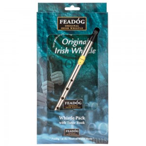 Feadog Nickel D Tin Whistle & Book Pack